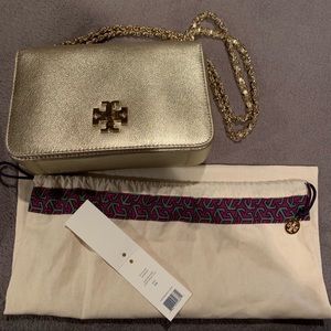 New Tory Burch Gold Bag